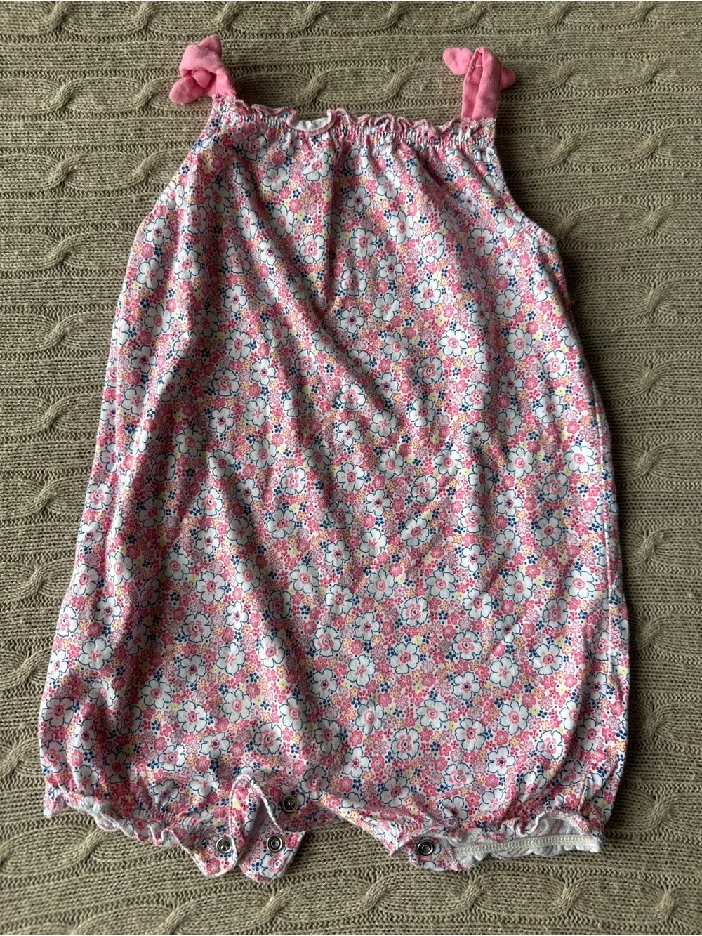 EUC 4pc Baby Girl Romper Bundle, Florals & Mermaids, 24 Months